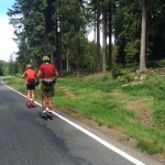 Robin und ich beim Schubtraining